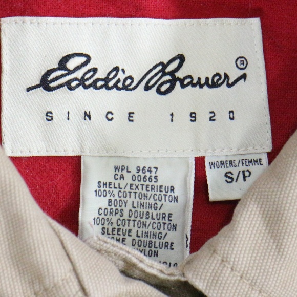EDDIE BAUER Khaki Tan Button Down Jacket - Picture 3 of 8